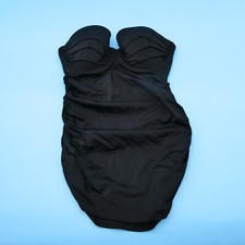 Victorias Secret 32D Tankini Black Underwired Padded Bikini Top Swimwear Shirt