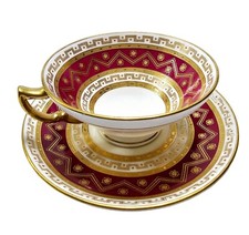 Rare Vintage Minton for Tiffany Burgundy Gold