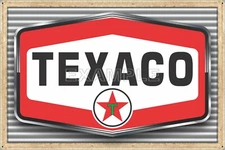 TEXACO GAS STATION WIDE OLD SIGN REMAKE ALUMINUM SIZE OPTIONS UP TO 30" X 45"