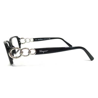 Salvatore Ferragamo Glasses 2638-B 101 54 15 135‎ Salvatore Ferragamo 2638-B 101 Black Silver Eyeglasses Frame  main image 3