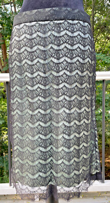 Milly of NY Womens Black Lace Overlay Pencil Skirt Size 10 | eBay display picture 1