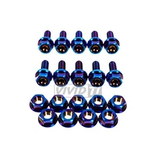 VividTi - Fits Honda B.D.F.H.J Series Titanium Oil Pan Hardware Kit raw & burnt