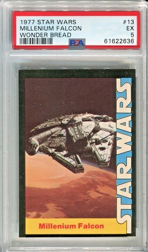 1977 Wonder Bread Star Wars #13 Millennium Falcon — PSA 5
