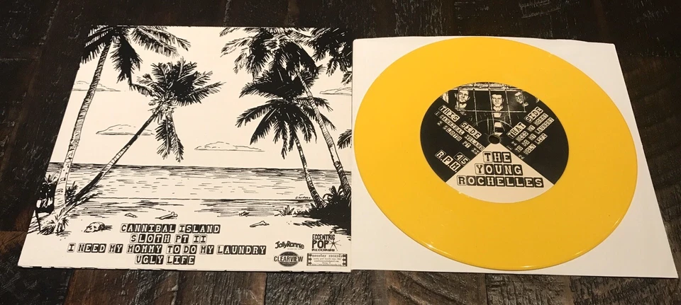 THE YOUNG ROCHELLES ‎Cannibal Island 7" Vinyl 100-Screeching Weasel The Queers - Image 3 of 4