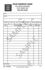 1000 Custom 2 Part Forms / Generic Invoice / Sales Receipt / 5.5 x 8.5 / TMG044