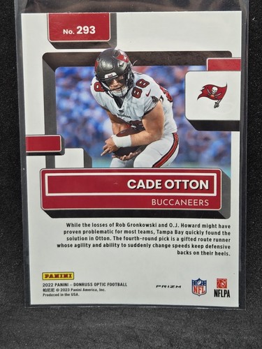 Cade Otton 2022 Optic Rated Rookie Pink Prizm RC #293 Tampa Bay Buccaneers - Picture 2 of 2