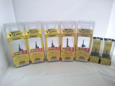 Oldham Viper Router Bits, 1/4'' Schaft, Konvolut x 7 NEU
