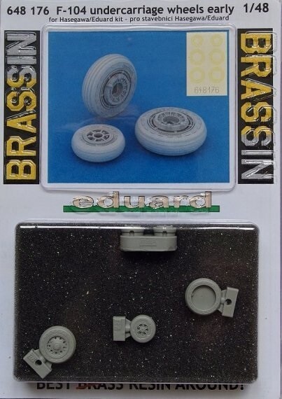 Eduard 1/48 Brassin resin F-104 undercarriage wheels early Hasegawa 648176 Eduard 1/48 Brassin resin F-104 undercarriage wheels early Hasegawa 648176