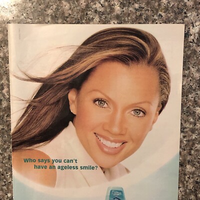 2002 Vanessa Williams Crest Rejuvenating Toothpaste PRINT AD