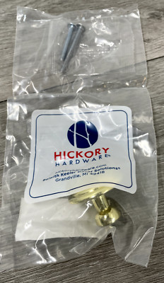Hickory Hardware P14848-3 Conquest 1-3/8 in. Cabinet Knob, Brass(Lot Of 8)