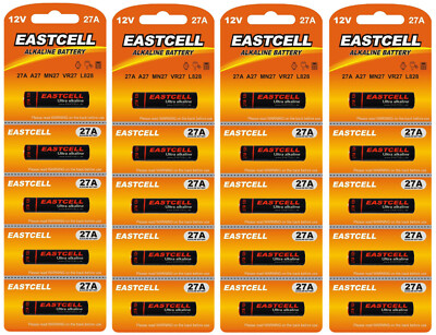       20 x 27A 12V MN27, A27, V27GA, L828, GP27A(4 Cards a 5 Batterien)EAST