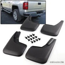 Fit For 2014 - 2018  Silverado 1500 Mud Guards Splash Guards Molded 4PCS