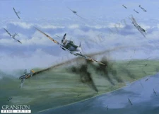 610 squadron aviation art post card Squadron leader Johnnie Johnson