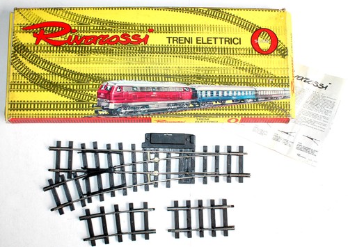 RARE RIVAROSSI O 7904 RAIL AIGUILLAGE A GAUCHE MANUEL, COURBE 10780, DROIT 10781 | Zustand: Neuf