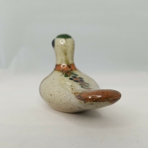 Vintage Tonala Ceramic Mexican Pottery Bird Duck Figurine - Picture 2 of 10