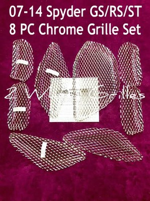 2007-2014 CAN AM SPYDER ST CHROME FAIRING & TAIL SCREENS GRILLS MESH VENTS