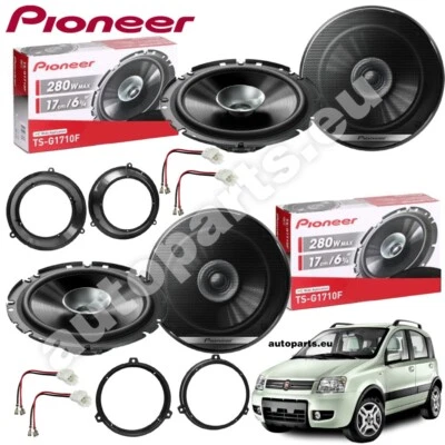 Kit 4 Casse Pioneer Anteriori Posteriori per Fiat Panda 169 dal 2003 Doppio Cono