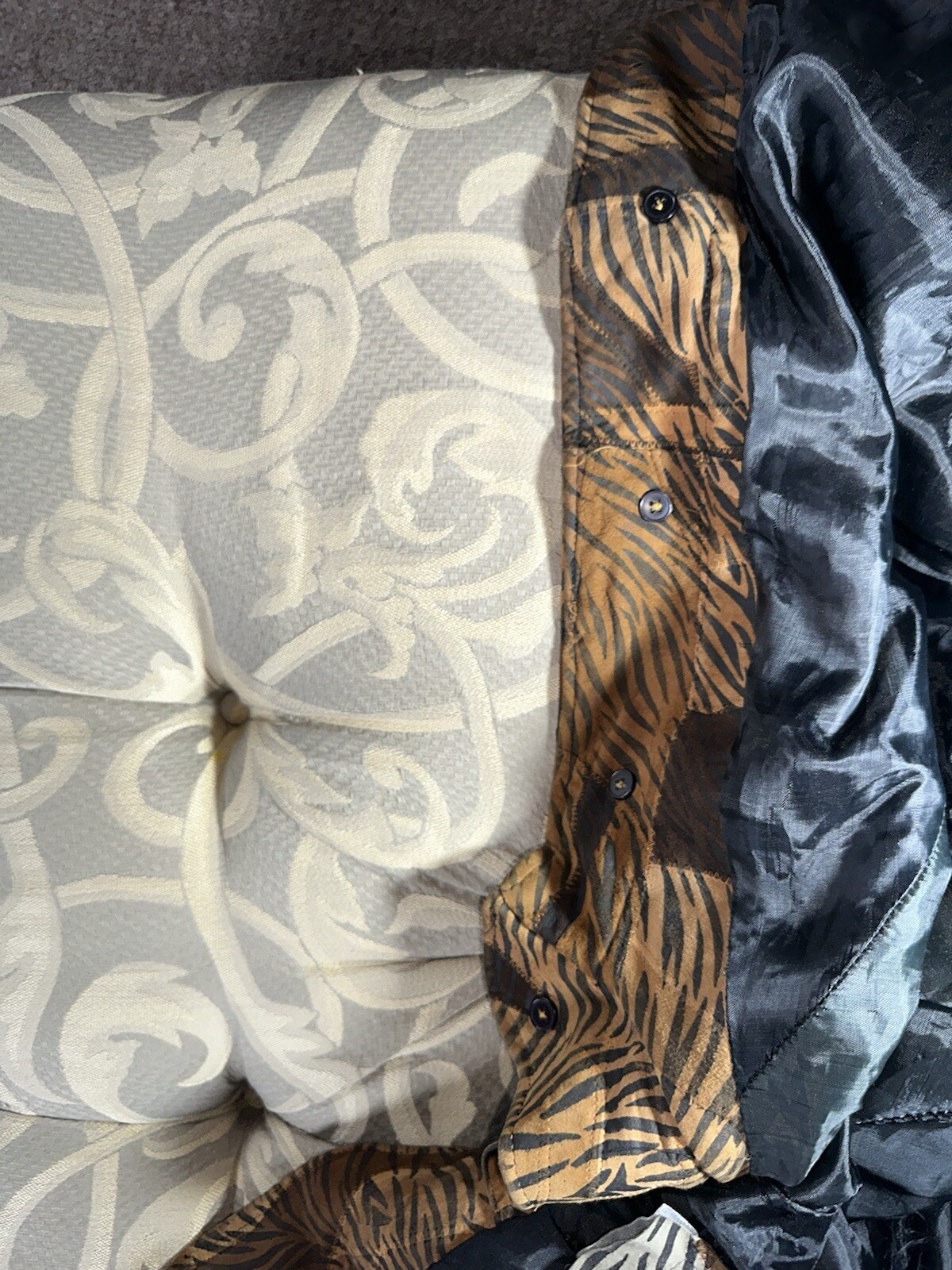 Vintage Suede Jacket, Tiger Strip Patchwork ADVAN… - image 17