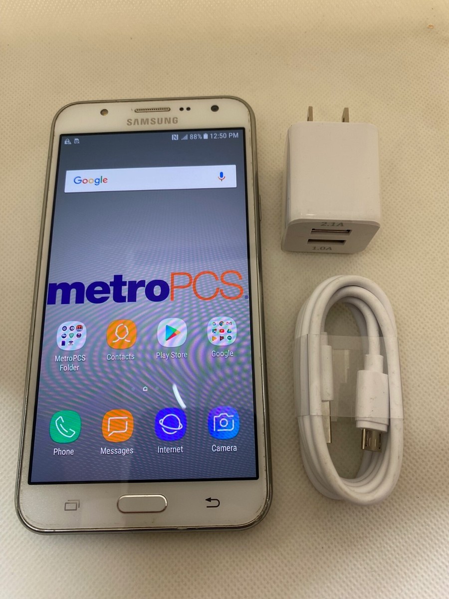 Samsung Galaxy J7 (2016) SM-J700T1 MetroPCS Only 16GB White -Used