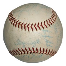 1963 Houston Colt .45s Team Signed Baseball 23 Sigs ONL Giles