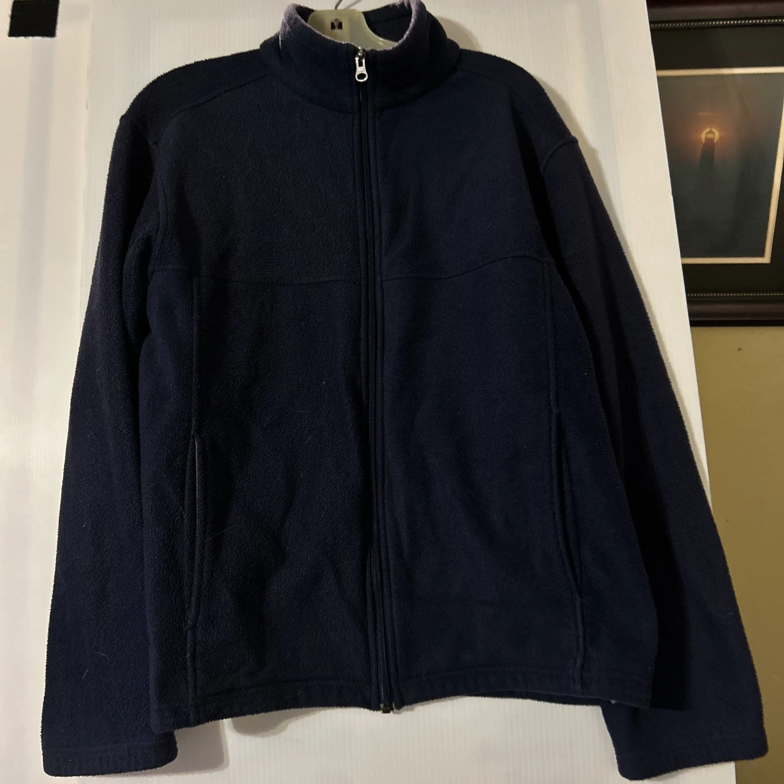 Bass Pro Shops Full Zip Fleece Jacket Blue Pockets Women’s Medium