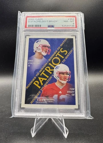 2000 Fleer Tradition - Rookies To Watch Tom Brady/Dave Stachelski PSA 8 - #352