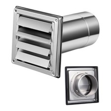 Exterior Wall Air Vent Duct Grill Stainless Steel Ventilation Cover Fan Outlet