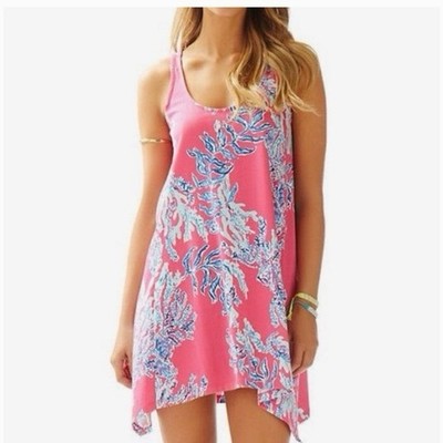 Lilly Pulitzer Pink Samba Monterey Dress Women's Size Small 100% Cotton