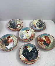 Certified International Susan Winget Le Rooster Farmhouse Pasta Bowls Set of 6