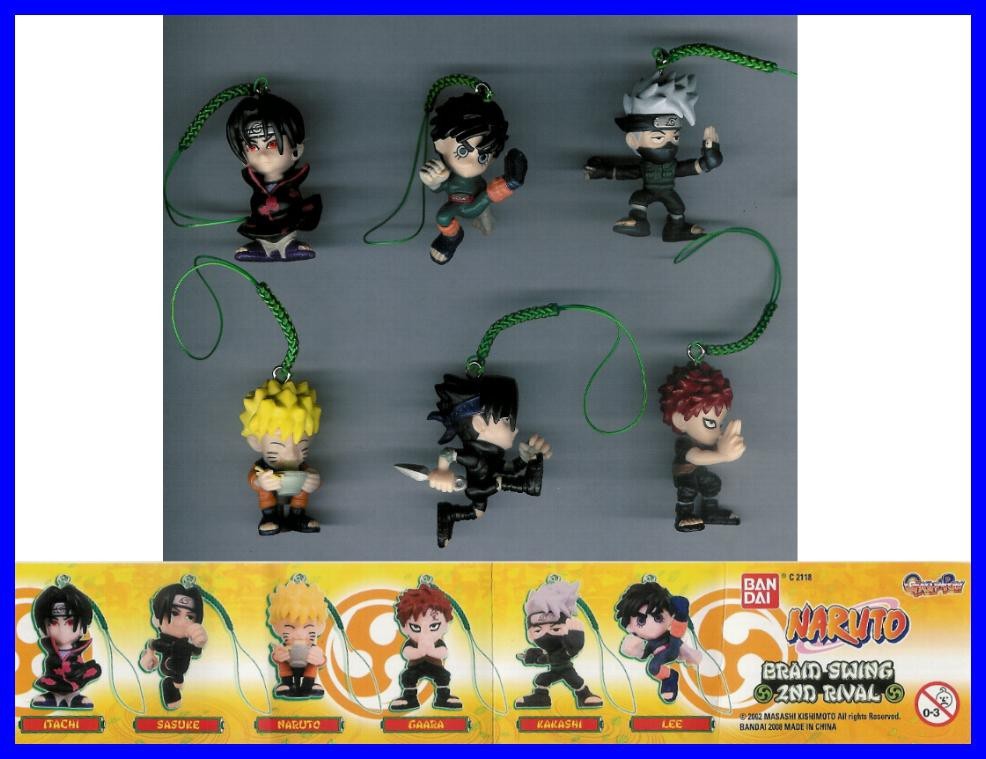 SET 6 Figuren NARUTO BRAID SWING DANGLER TEIL 2 GAARA LEE SASUKE KAKASHI Bandai 4390₽