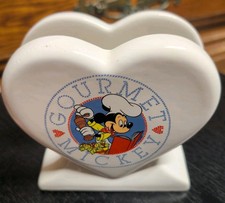 Vintage Treasure Craft Gourmet Mickey Napkin Holder Made In USA Disney