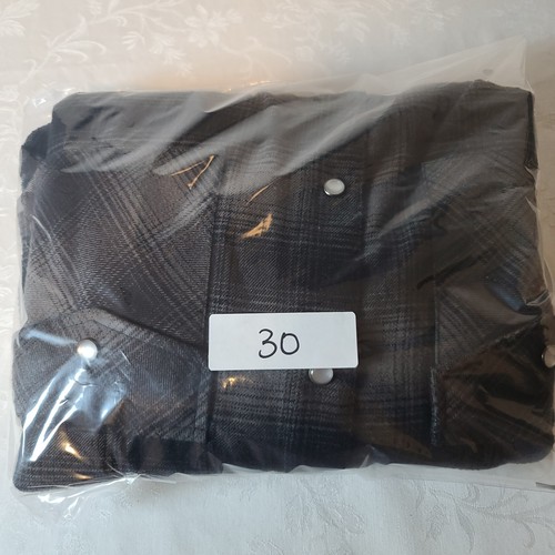 Camicia Troll Co Flanella Uomo XL Grigio Nero Western Pearl Snap Manica Lunga - Foto 14 di 14