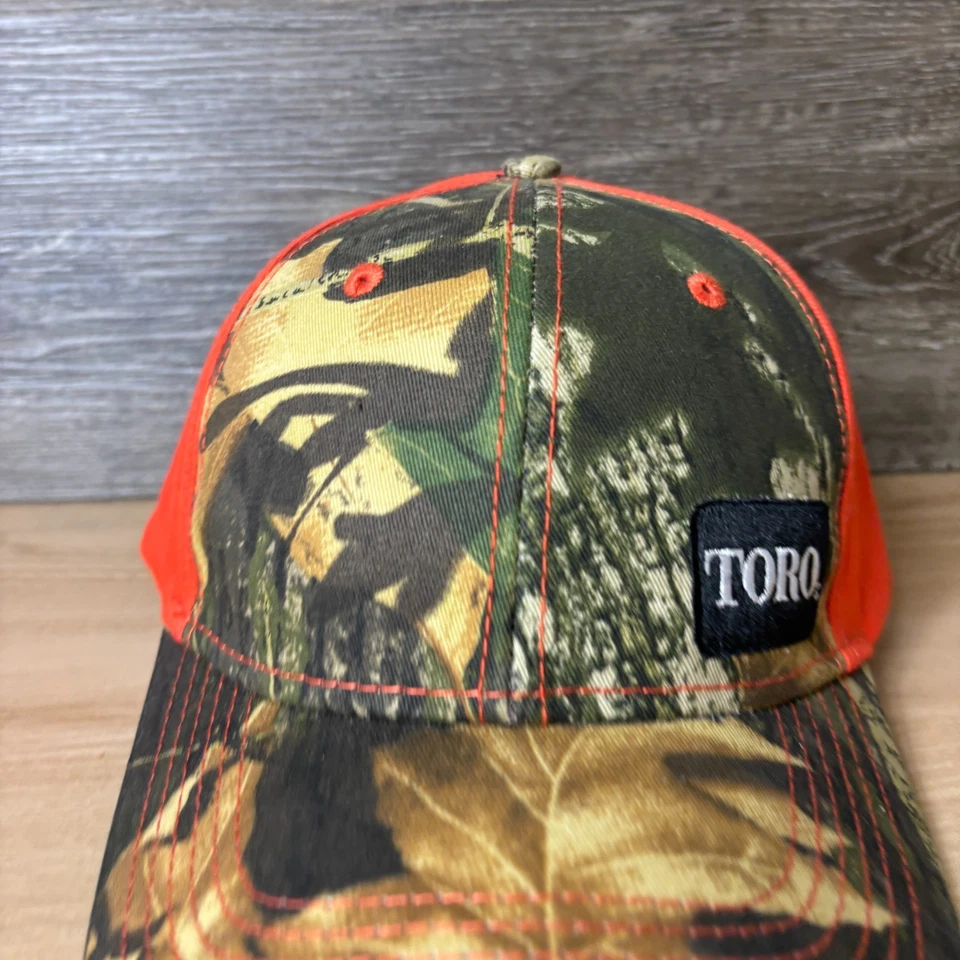 Chapéu TORO alça traseira laranja marrom camuflagem bordada - Imagem 2 de 4