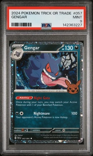 2024 POKEMON TRICK OR TRADE #057 GENGAR PSA 9