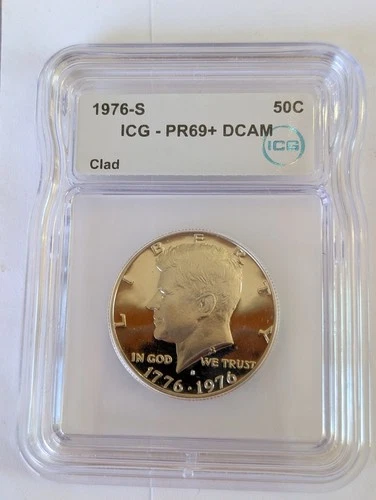 Beautiful 1976-S Kennedy Half Dollar Near Perfect PR69+ DCAM Bicentennial Proof
