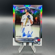 JAKE COOK Blue Jays 1st Bowman AUTOGRAPH 2025 Draft Refractor #/499
