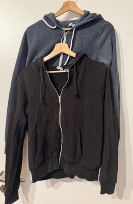 HM Divided Damen Sweatjacke Set Gr. S M Grau Schwarz Kapuzenjacke Pullover 