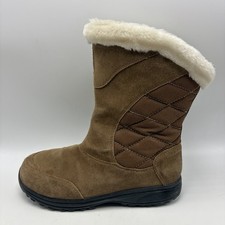 Columbia Snow Boots Womens 7 Ice Maiden Slip III Brown Suede Winter Faux Fur