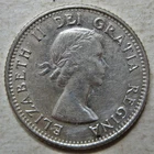 CANADA 1953 QUEEN ELIZABETH II 80% SILVER TEN 10 CENTS COIN (KM# 51)