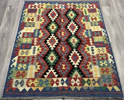 Vintage Kelim traditionell handgefertigt orientalisch Wolle Kelim 5 Fuß 10 Zoll x 3 Fuß 177 cm x 131 cm