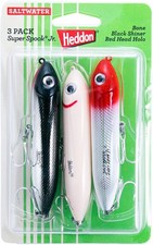 Heddon Saltwater Super Spook Jr – 3 Pack, Multi, One Size