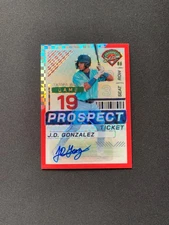 2024 Panini Prospect Edition Red Power Prizm Signatures /99 JD Gonzalez Auto