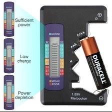 Digital LCD Battery Tester Universal Volt Checker AAA AA C D 9V Button Cell