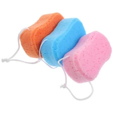 3 Pcs PU Thicken Bathing Sponge Shower Ball Massaging Body Scrubber