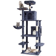 68.5in Roomy Cat Tree with Thick Sisal Poles Condos Top Perch