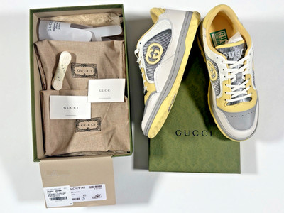 Gucci Women s GG Logo Leather/Textile Sneakers   EU 40 / US 10   New, Unworn