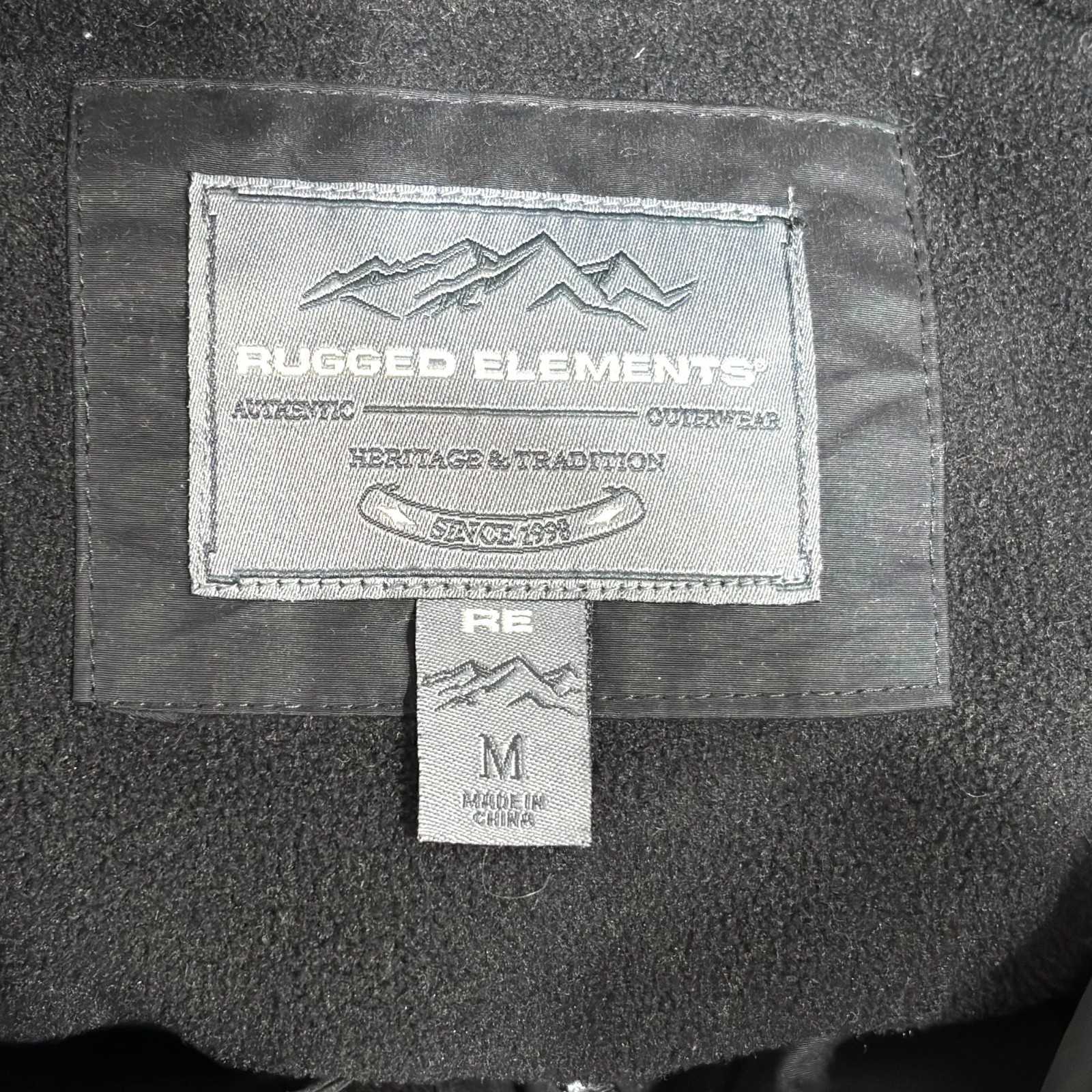 Rugged Elements Jacket Black Polyester Men's Medi… - image 8