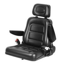 Thickened Universal Forklift Seat with Safety Belt, Adjustable Backrest 