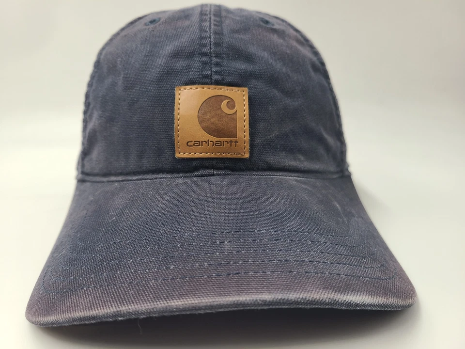 Carhartt Envejecido Ajustable Sombrero Gorra Algodón Informal Ropa de Trabajo Papá Hombres Mujeres Azul Foto 2 de 4