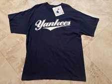 Derek Jeter 2 New York Yankees Jersey Style T-Shirt XL Navy Throwback MLB